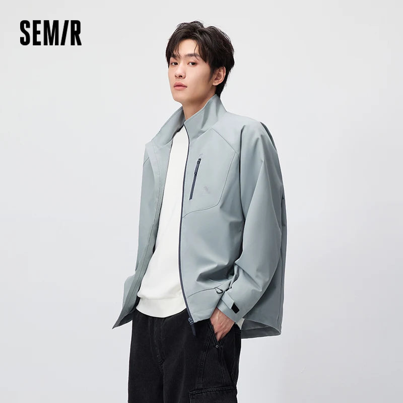 Semir Men Jacket Stand Collar Protective Loose Outdoor Sport Utility Casual Autumn Outerwear Urban Daily Wear 2026