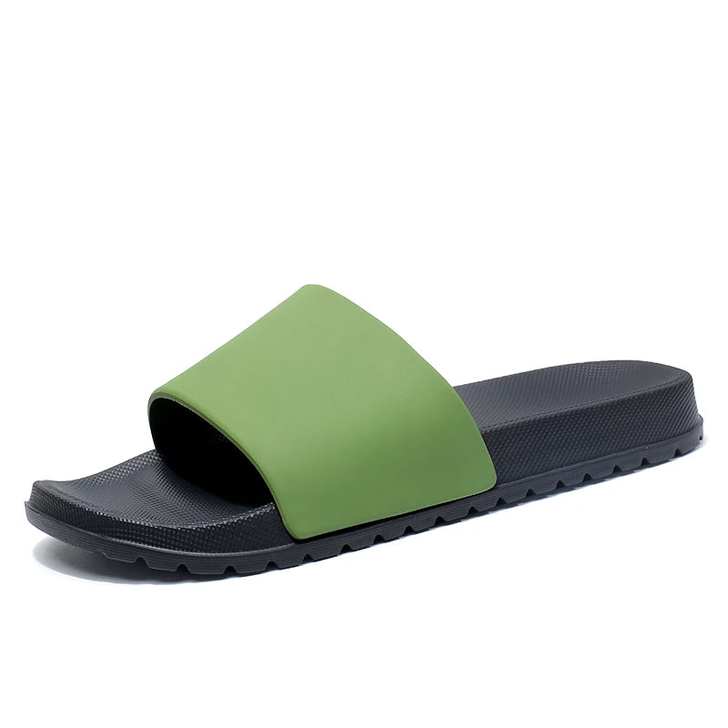Minimalist Solid Chunky Slide Sandals Anti-Slip Outsole EVA Open Toe Slippers Indoor Shower Outdoor Beach Casual Slides
