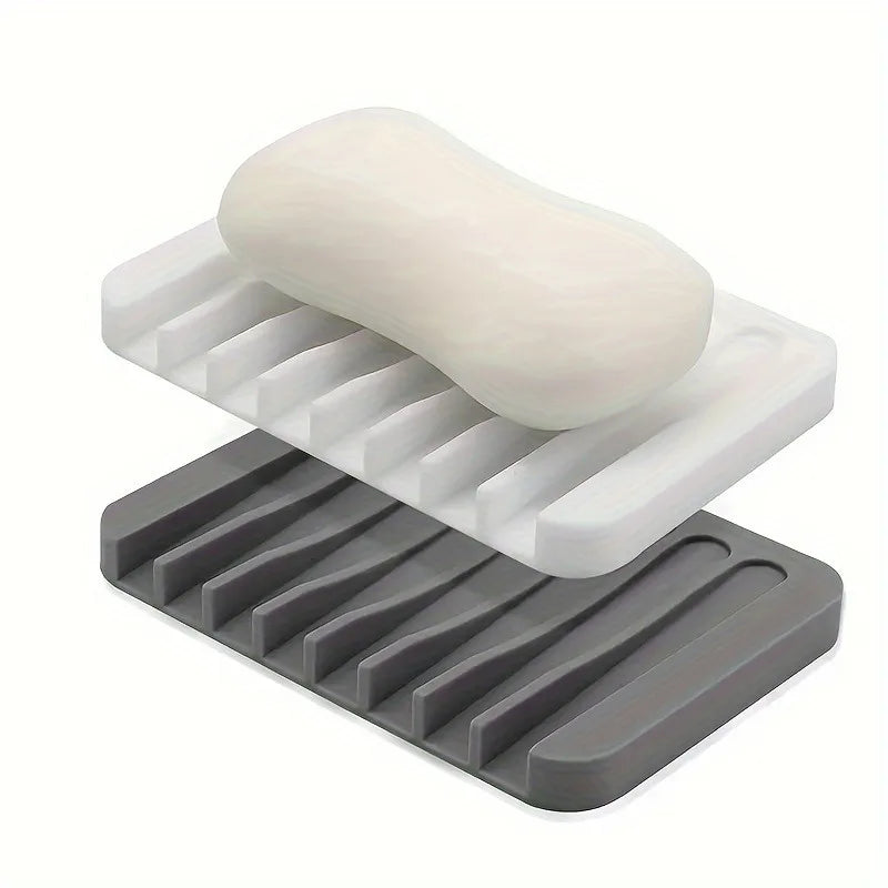 1pc Bathroom Anti-slip Soap Box Kitchen Drain Soap Holder, Simple Drain Soap Tray, Non-Waterlogging Soap Dispenser