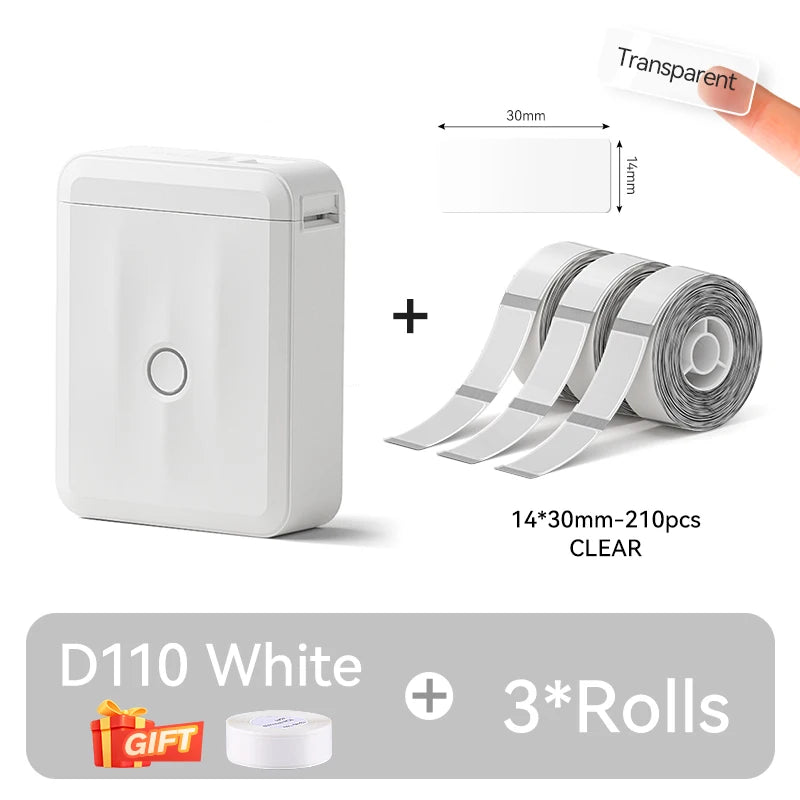 Mini Portable NIIMBOT D110 Switch Label Printer Inkless Thermal Label Self-adhesive Sticker Home Wireless Labeling Machine