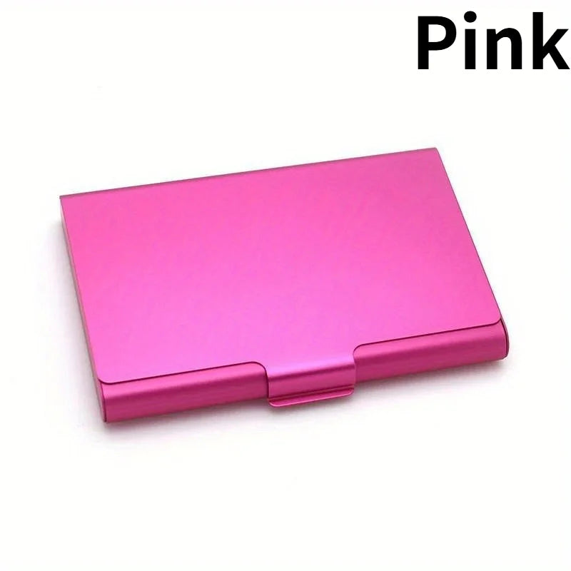 1pc Creative Business Card Case Holder Men Business Card Holder Card Metal Wallet, Professional Accessory,Sleek Design.