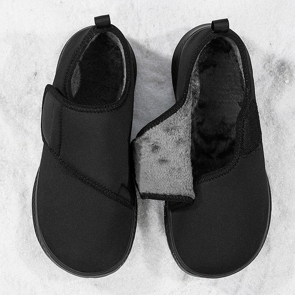 Winter Open Elderly Shoes With Plush For Diabetic Swollen Foot Wide Width Hallux Valgus Bunion Thumb Eversion For Men Women
