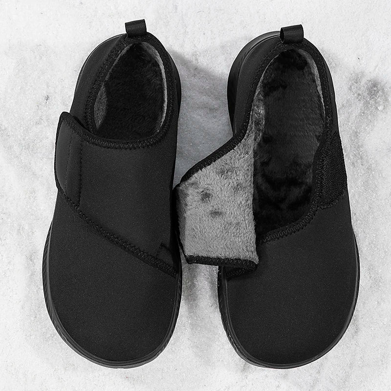 Winter Open Elderly Shoes With Plush For Diabetic Swollen Foot Wide Width Hallux Valgus Bunion Thumb Eversion For Men Women