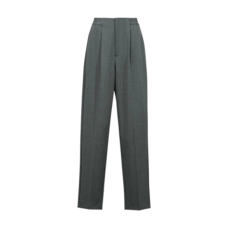 Amii Women's Pants 2026 Autum New Tapered Satin Casual Office Trousers Solid Versatile Ankle Length Pants For Women 12613003