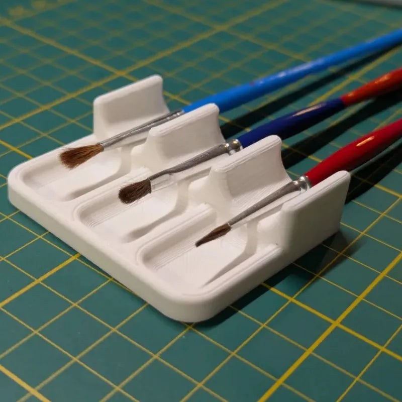 1pc 3D Printing Plastic Brush Holder Portable Space-Saving Artist Brush Organizer Suitable for Watercolor, Oil, Acrylic Brushes.