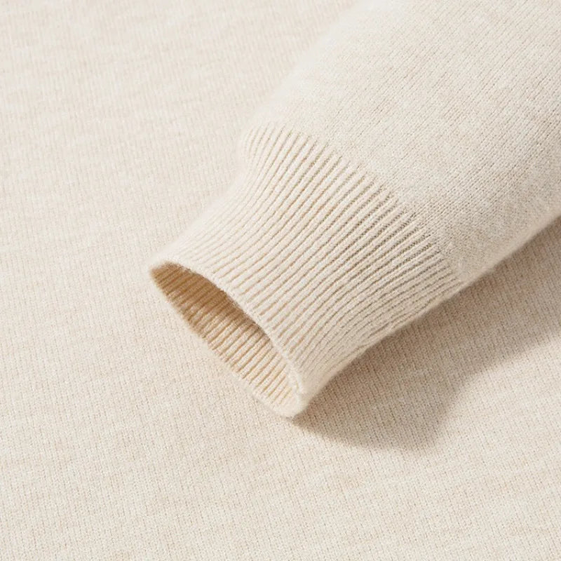 Men's V-Neck Sweater, Old Money Style, Soft Wool-Like Fabric, Wool-Like Touch 5 Colors