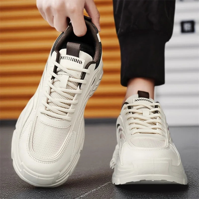 Men's thick-soled sports casual shoes spring summer soft-sole anti-slip breathable outdoor running shoes students Joker sneakers