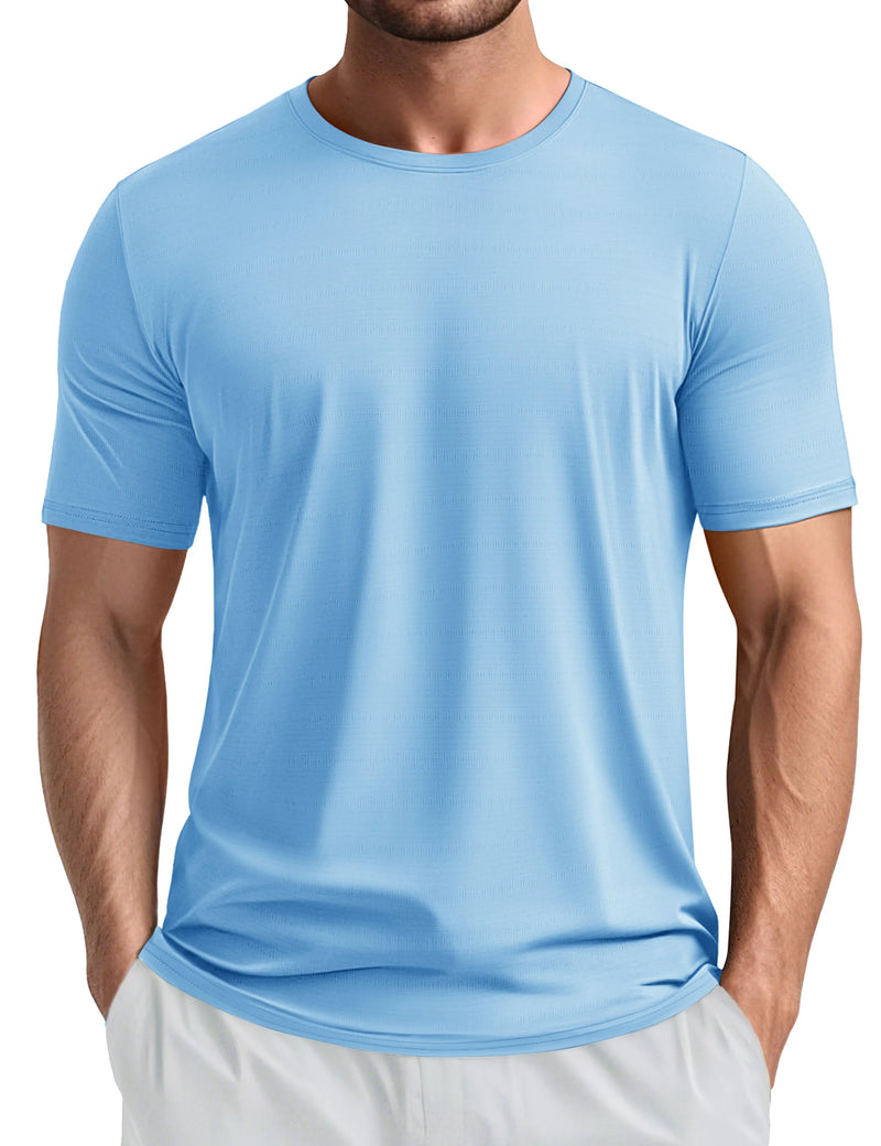 TACVASEN Lightweight Athletic T-Shirts Men's Quick Dry Workout Gym Tops Short Sleeve Running Tee Shirt Performance Activewear