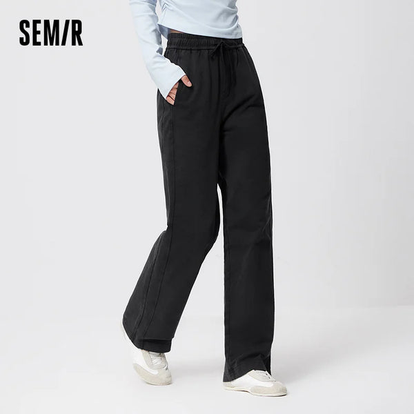 ខោ Semir Vintage សម្រាប់នារី រចនាបែបនិទាឃរដូវ ធ្វើពីកប្បាស ធ្វើឲ្យជើងវែងជាងមុន ខោជើងវែងបែប Retro ធ្វើឲ្យជើងវែង មើលទៅស្លេកស្លាំង