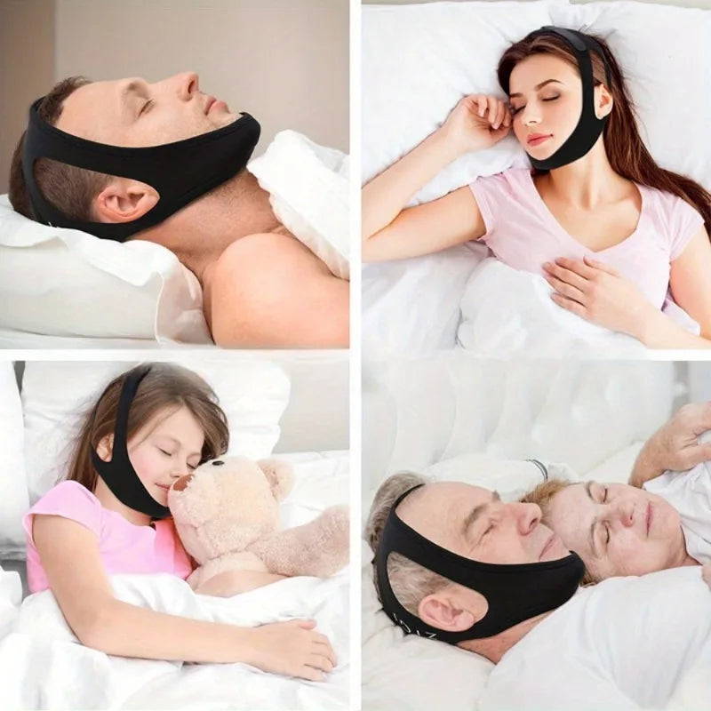 1pc Adjustable Anti-Snoring Mouth Guard, Breathable and Comfortable Jaw Support Strap for Sleep Apnea and Snoring Prevention