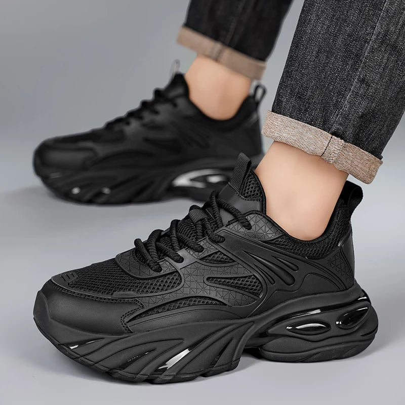 Men's Light Breathable Casual Sports Shoes Four Seasons New Soft Sole Anti-Slip Fashion Outdoor Running Shoes Students Sneakers