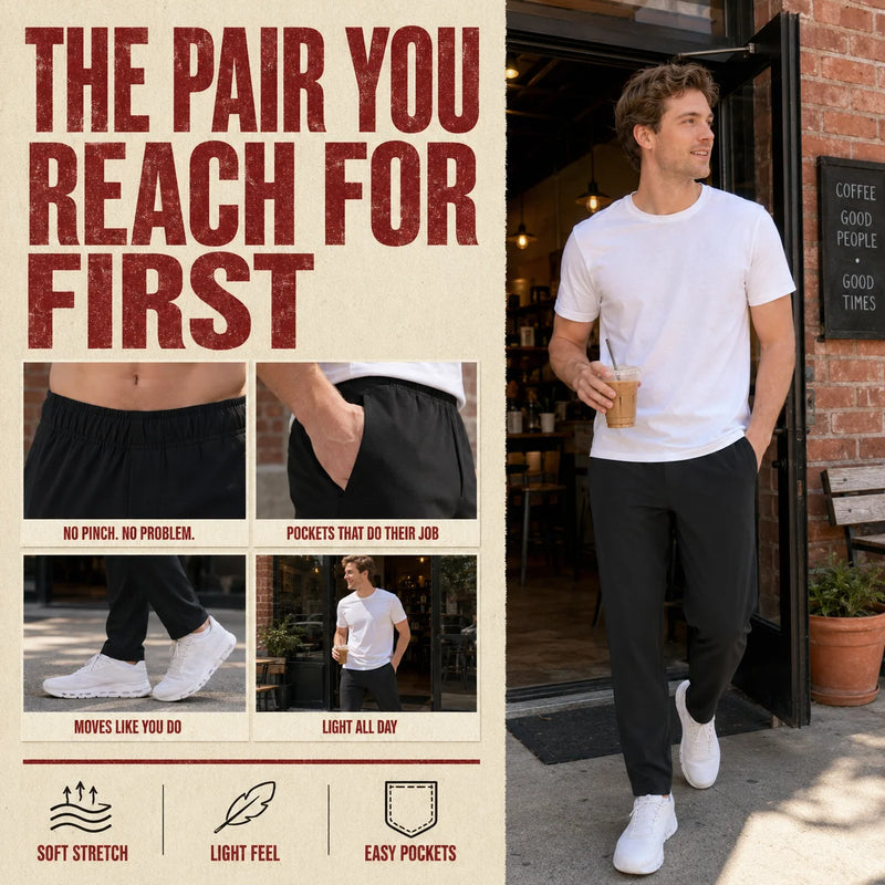 SBWL Men's Solid-Color Outdoor Sports Stretch Pants High-Quality Casual Wear for Running Hiking Long pants