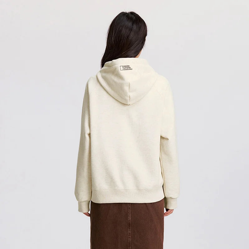Semir Hooded Sweatshirt Fleece Graphic Pullover Women 2025 Winter Loose Fit Casual Wear Long Sleeve Top