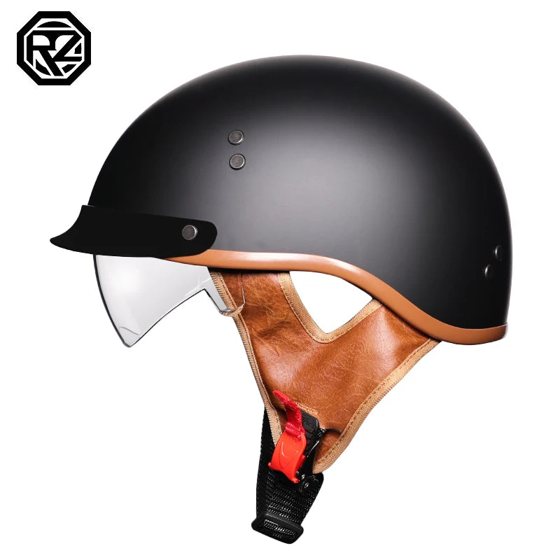 Motorcycle Helmet With lenses Retro Half Helmet Jet Helmet Open Helmet Scooter Cruiser Chopper Half Shell Helmet Adult
