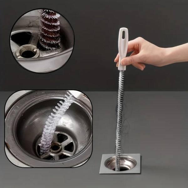 1pc Flexible Drainage Cleaning Brush, Hair Catcher for Sewage Pipes,Suitable for Bathroom And Kitchen Sink Drainage.