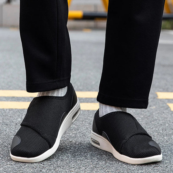 Adjustable Open Elderly Shoes For Swollen Diabetic Shoes Foot Fat Wide Hallux Valgus Bunion Orthopedics Thumb Eversion Men Women