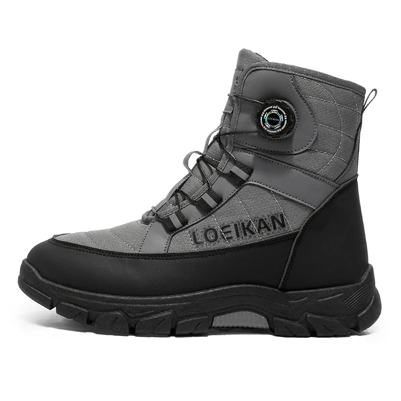Men's winter youth comfortable fashion casual outdoor wear-resistant cotton warm shoes plus size non-slip hight top snow boots