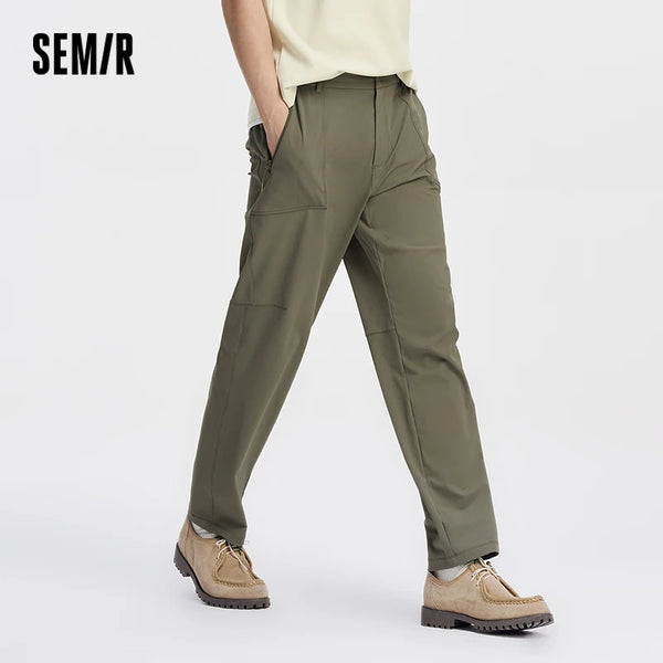 ខោបុរស Semir ងាយស្រួលថែទាំ មានខ្យល់ចេញចូលបានល្អ ប្រើប្រាស់បានយូរ ខោរួញតូច រចនាប័ទ្មទីក្រុង សម្រាប់អ្នកធ្វើដំណើរ ខោរដូវស្លឹកឈើជ្រុះ ពាក់ប្រចាំថ្ងៃ ឆ្នាំ២០២៦