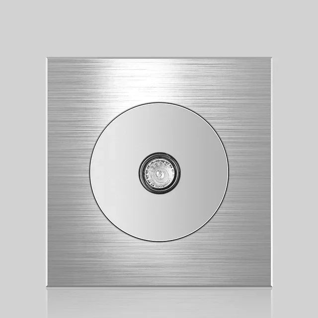Europe UK FR Luxury LED Wall Light Switch Socket,1 2 3 4 gang 1 2way On/Off aluminum alloy Round Button household Switch panel