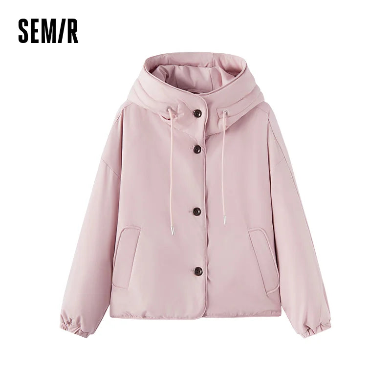 Semir Women Padded Coat For Winter Loose Fit Fashion Soft Coat Detail Minimal Style 2026 New Winter Urban Casual Style