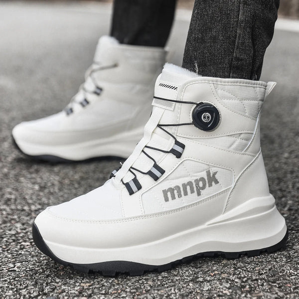 Men women's high-top plus velvet warm snow boots winter light anti-slip casual cotton boots couples fashion Joker walking boots