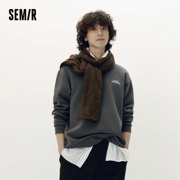 អាវយឺតបុរស Semir ស្មាធម្មតា កមូលស្អាត កប្បាសទន់ មានអារម្មណ៍ធម្មតា រចនាប័ទ្មរដូវស្លឹកឈើជ្រុះ អាវប្រចាំថ្ងៃ 2026