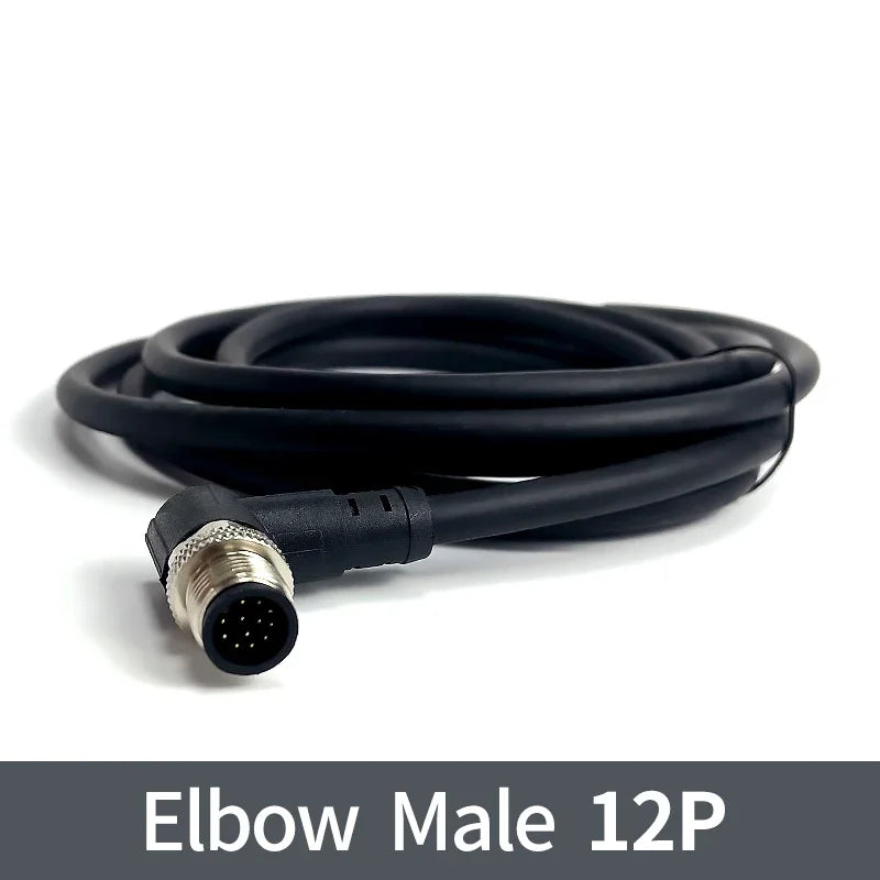 2Meters M12 sensor connector waterproof cable plug Male&Female 4 5 8 12Pin PVC Integrated injection molding M12 connectors