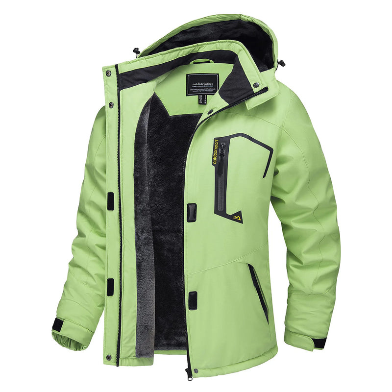 TACVASEN Women Winter Waterproof Ski Parka Jacket Thermal Fleece Windproof Casual Work Jacket Padded Snow Down Coat With Pockets