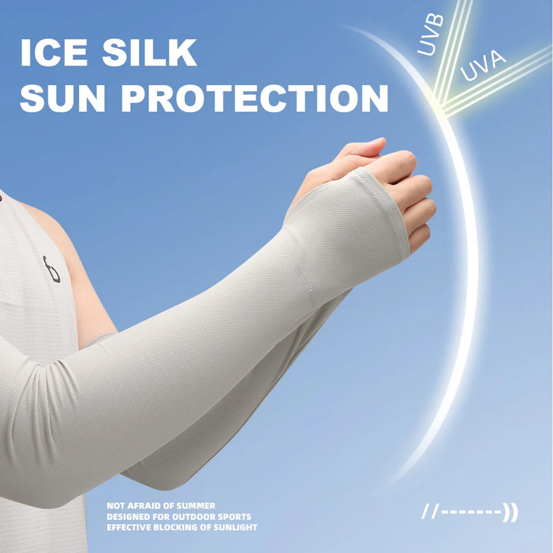 WRELS Ice Silk Sports Arm Sleeves Cycling Sun UV Protection Outdoor  Sports MTB Road Bike Sleeves Volleyball Running Unisex