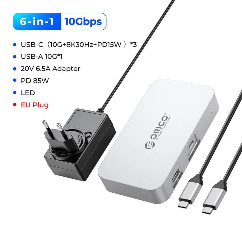 ORICO USB4 HUB 40G USB C HUB PD85W 8K@30Hz 5K@60Hz 4K@60Hz Display Support Daisy Chain Expand for MacBook Pro Mac OS Windows