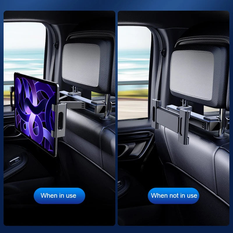 SEAMETAL Universal Car Tablet Holder 360 Rotation Auto Back Seat Headrest Mount Phone Holder for 4-12.9 Inch iPad iPhone