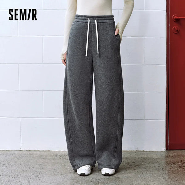 ខោ Semir សម្រាប់នារី ស្លៀកប្រចាំថ្ងៃ ពាក់ប្រចាំថ្ងៃ រដូវរងាថ្មី ឆ្នាំ២០២៦ ខោធម្មតា រលុង ក្តៅ ស្រួលស្លៀក