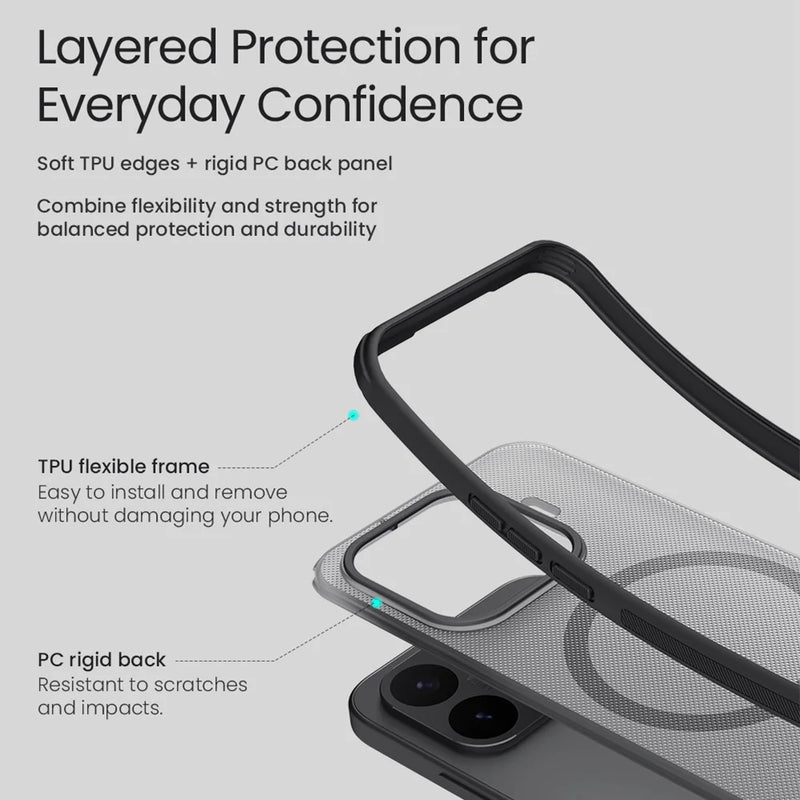NILLKIN For Xiaomi 17T Magsafe Case Super Frosted Shield Pro Soft TPU PC Shockproof  Back Cover For Mi 17T Magnetic Cases