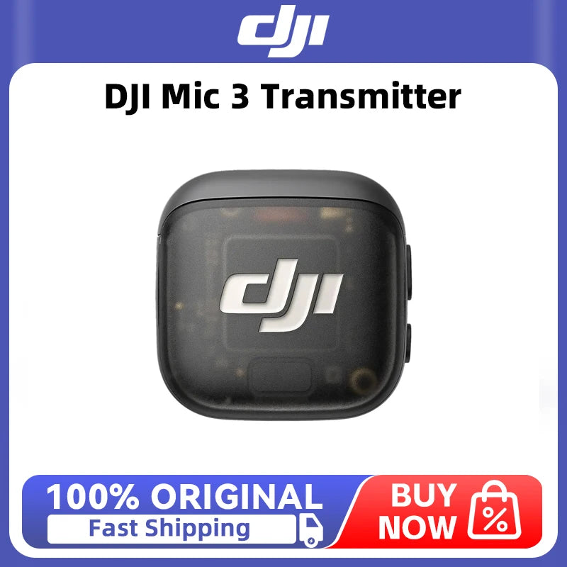DJI Mic 3 Transmitter Three Voice Tone Presets, Two-Level Noise Cancelling