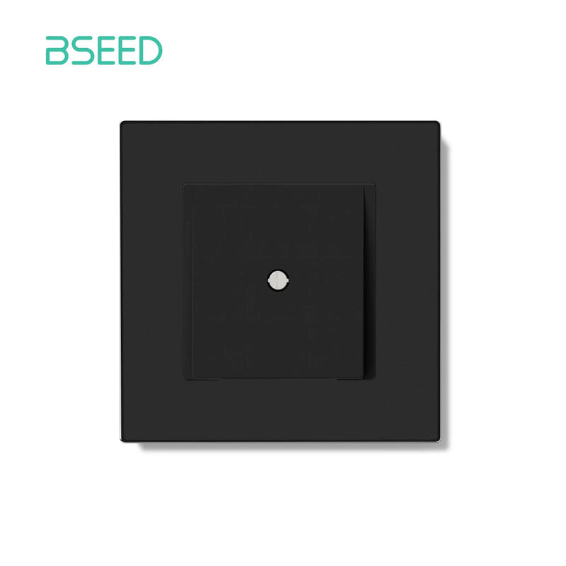 Bseed E Series Outlet Cover with Hole for Cable Exit Pre-Drilled Blank Wall Plate Replacement Faceplate for Switch and Socket