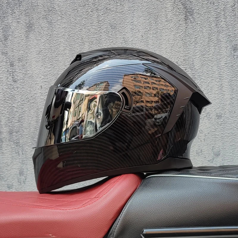 Motorcycle Full face helmet dual lens anti-fog motorbike motorcross racing helmet Casco Capacete protective DOT