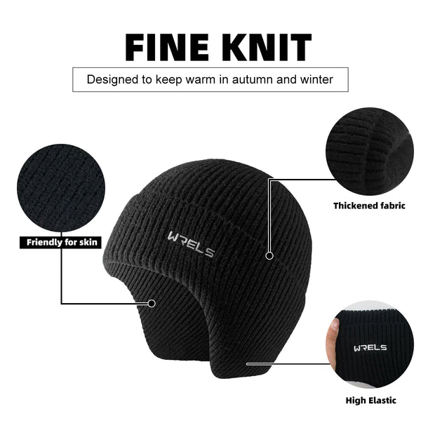 WRElS Winter Hat Thermal Cycling Sports Windproof Warm Ear Protection Mountaineering Skiing Hiking Cold-proof Cap Men Women