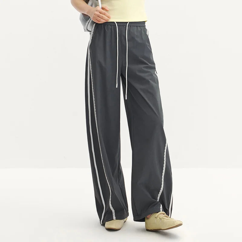 Semir Women Pants Color 2026 Block Ruffle Trim Drawstring 3D Cut Urban Casual Everyday Style Soft Comfortable Daily Wear