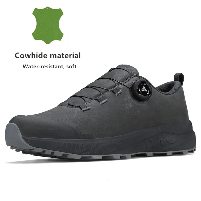 HUMTTO Hiking Shoes Winter Camping Men's Sports Shoes for Men Breathable Trekking Boots Man 2024 Leather Outdoor Safety Sneakers