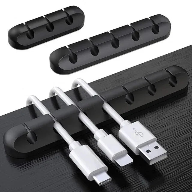 Desktop Cable Organizer - Phone Charging & Data Cable Storage Fixing Device - Cable Routing Bundle Organizer for Neat Desk Manag