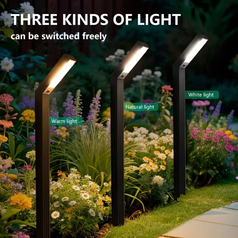Solar Ground Light 3colors or RGB Light Light Sensing Intelligence Outdoor Pathway Lighting Solar Garden Lights Durable Plastic