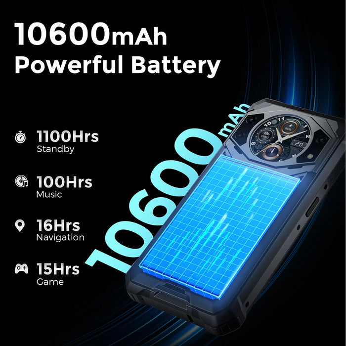 [World Premiere] Fossibot F101 Pro Rugged Smartphone 10600mAh IP68 15GB+128GB Waterproof Global Version Cell Phone NFC