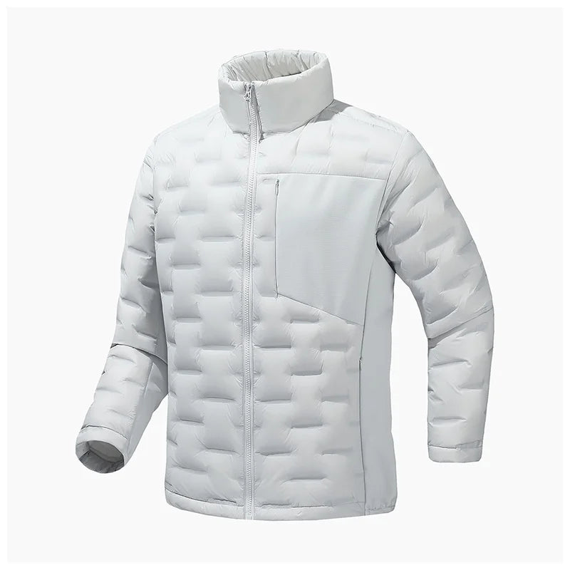Lightweight Men's Down Jacket with 90% Duck Down Fill, Warm Winter Outerwear Coat Navy Blue (5 Colors) S-3XL