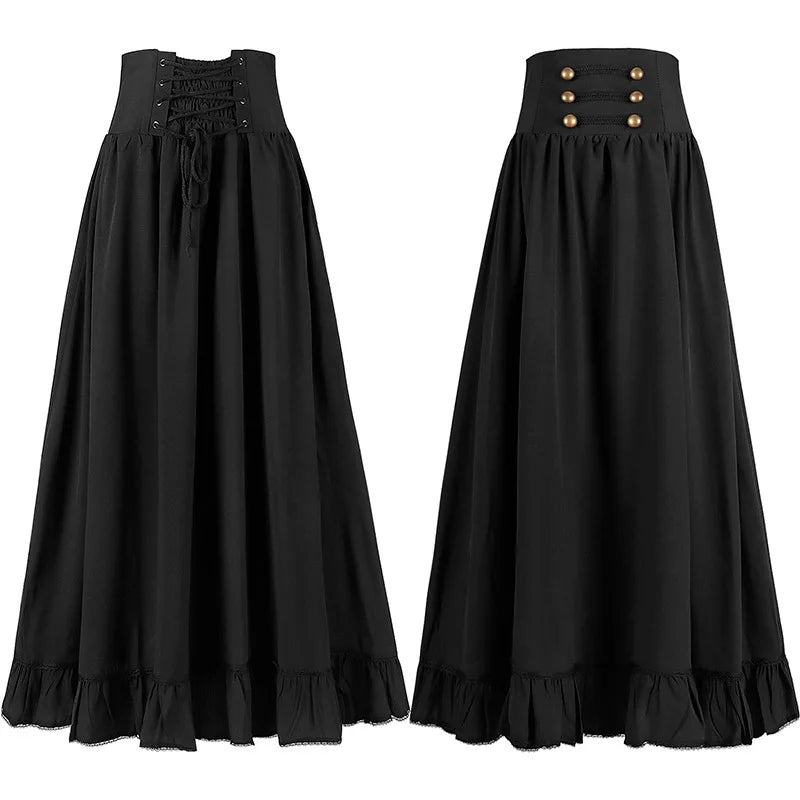 European and American Retro-Style Women's Red Fitted Midi Skirt—Perfect for Parties, Dancing, or Cosplay. 2026-2027