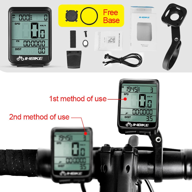 INBIKE Bicycle Computer Speedometer Wireless Wired Waterproof Road Bike MTB Cycling Odometers Watch LED Digital Bike Accessories