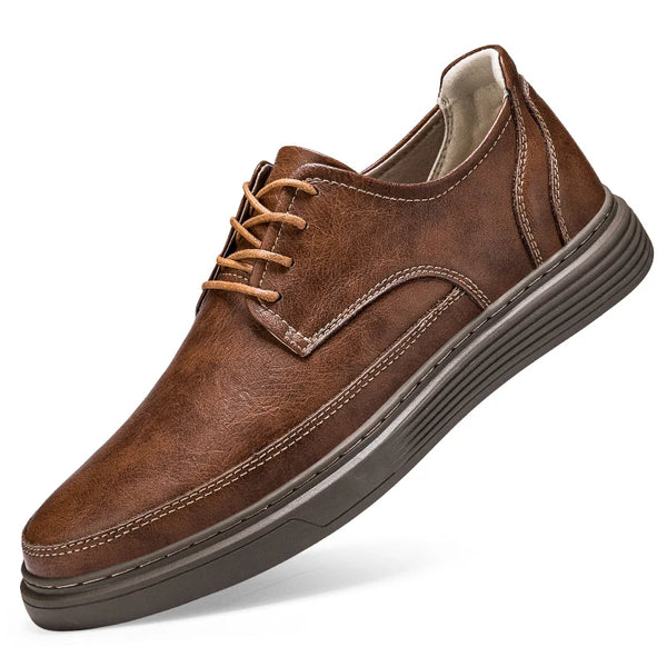 Summer Autumn Mens Lace Up Leather Casual Shoes Men Fashion Flat Shoes Big Size 47 48 Breathable Comfortable