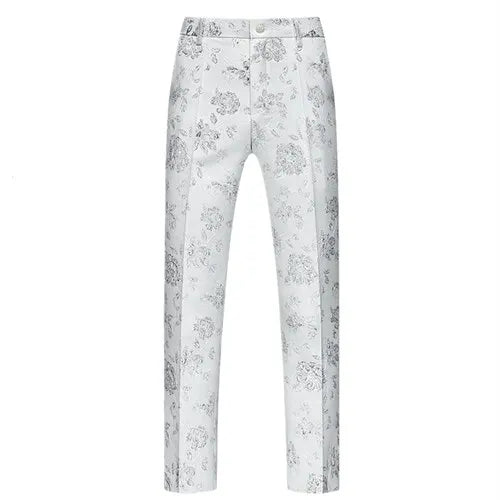 Autumn New Embroidery Suit Trousers Men's, Fashion Casual Pants, Blue Red White Green Pantalones Hombre, Asian Size M-5XL 6XL