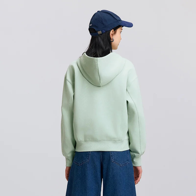 Semir Embroidered Hoodies Soft Texture Women Spring Casual Sweatshirt Fashion Comfort Loose Style Gentle Trend Cozy New 2026