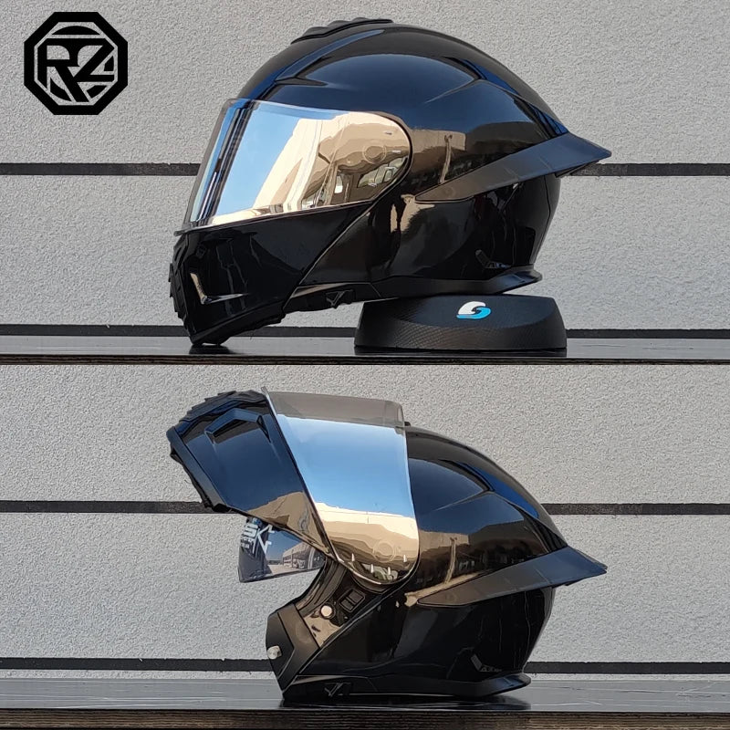 ORZ modular flip helmet dual lens full coverage helmet off-road casco para motos DOT approval