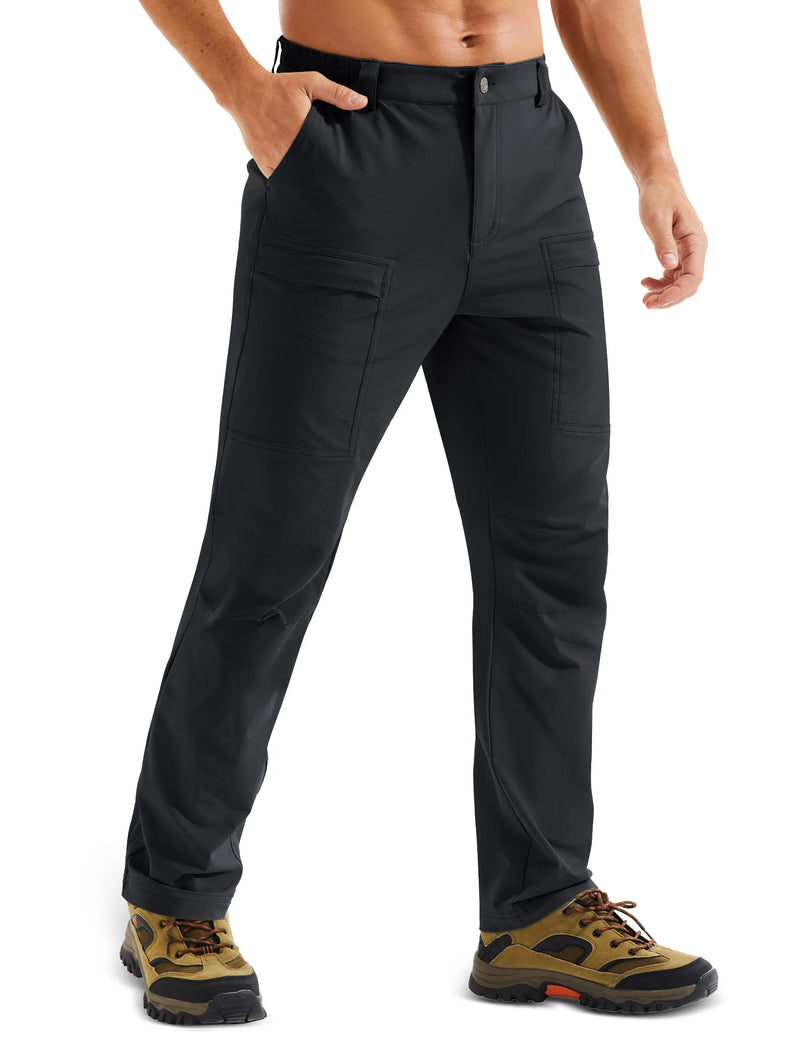 TACVASEN Men's Hiking Pants Lightweight Quick Dry 7 Pockets Travel Pants for Men Water Resistant Ripstop Work Fishing Cargo Pant